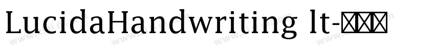 LucidaHandwriting lt字体转换